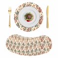 thumbnail image 1 of Fall Leaves Round 15 Inch Placemats Set of 8, Farmhouse Beige Botanical Branch HeatResistant Non Slip Place Mats for Dining Table, Wipeable Braided Kitchen Table Mats for Housewarming, 1 of 9