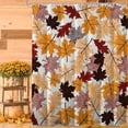 thumbnail image 1 of Fall Leaves Shower Curtain, Abstract Modern Luxury Bathroom Decor, Autumn Leaf Decorative Waterproof Washable Cloth Fabric Bathroom Curtain with 12 Hooks 72x72 Inches, 1 of 6