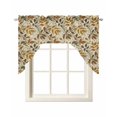 thumbnail image 1 of Fall Leaves Swag Valances for Windows, Small Curtains Drapes, Farmhouse Autumn Beige Botanical Kitchen Window Curtains Over Sink Rod Pocket Window Treatment Valance for Bedroom/Bathroom 56"x36", 1 of 5