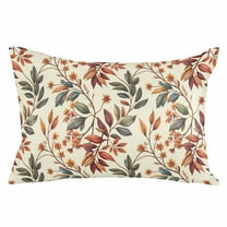 Fall Leaves Throw Pillow Cover 20 x 26 Inch Decorative Pillow Cover Farmhouse Beige Botanical Branch Lumbar Pillowcase Seasonal Rectangle Cushion Case for Couch Sofa Bed Living Room