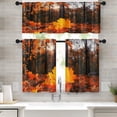 thumbnail image 1 of Fall Leaves Tree Kitchen Curtains Window Curtains and Valances Set 36 Inch, Leaf Sun Autumn Short Tier Curtain for Kitchen, Nature Forest Landscape Small Kitchen Decor, 1 of 1