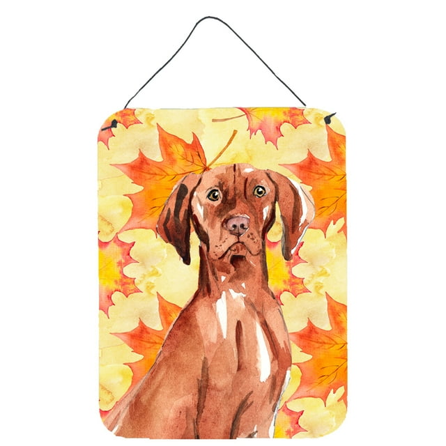Fall Leaves Vizsla Wall or Door Hanging Prints