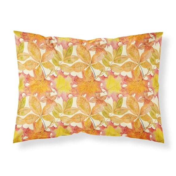 Fall Leaves Watercolor Fabric Standard Pillowcase