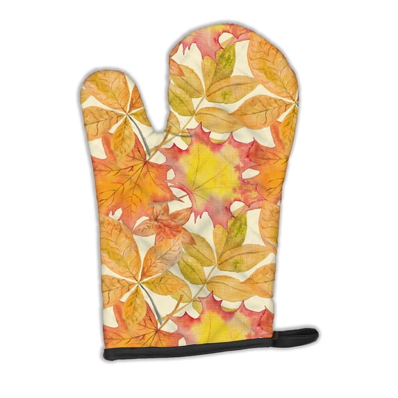 Fall Leaves Watercolor Oven Mitt