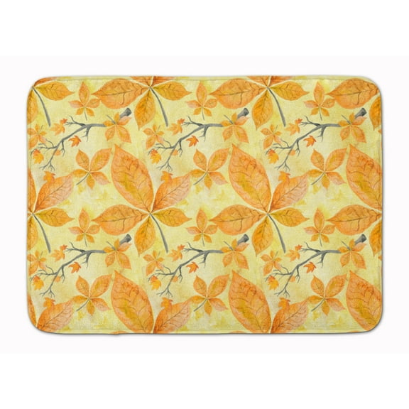 Fall Leaves and Branches Machine Washable Memory Foam Mat