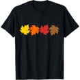 thumbnail image 1 of Fall Leaves and October Autumn T-ShirtMen and women can wear, black T-shirts, gifts. Age: M,L，XL 2XL, 3XL, 464XL, 1 of 4