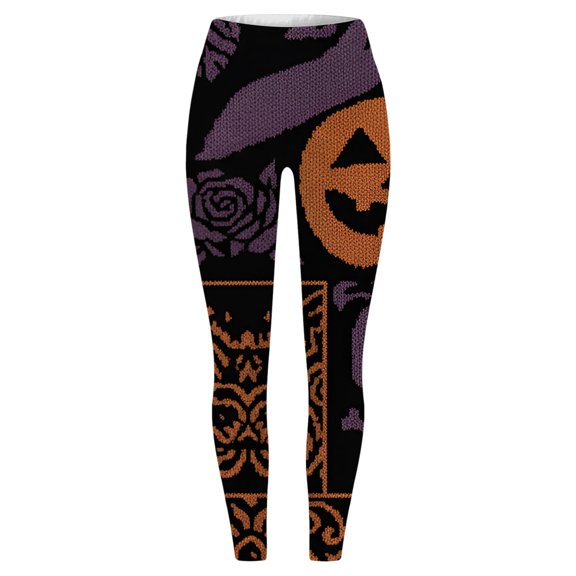 Fall Leggings Cozy Casual Pants With Halloween Print for Everyday Wear Soft Stretchy High Waist Trousers Comfortable Fall Season Fashion Bottoms Fall Leggings for Women