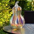 thumbnail image 1 of Fall Lighted Glass Pumpkins – Battery Operated Mercury Glass Pumpkin Decor with LED Lights, Autumn Thanksgiving Halloween Table Centerpiece Decorations for Home, Fireplace, Mantel, 1 of 6
