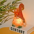 thumbnail image 1 of Fall Lighted Plush Gnome Thanksgiving Decorations, 1PC Handmade Table Swedish Gnomes Tomte Light Up Elf, Autumn Figurine Gifts, Tabletop Housewarming Present Holiday Decor, 1 of 9