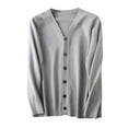 thumbnail image 1 of Fall Lightweight Knit Cardigan Mens Soft V Neck Casual Sweaters Button Down Knitted Men's Sweater XXL, Gray, 1 of 3