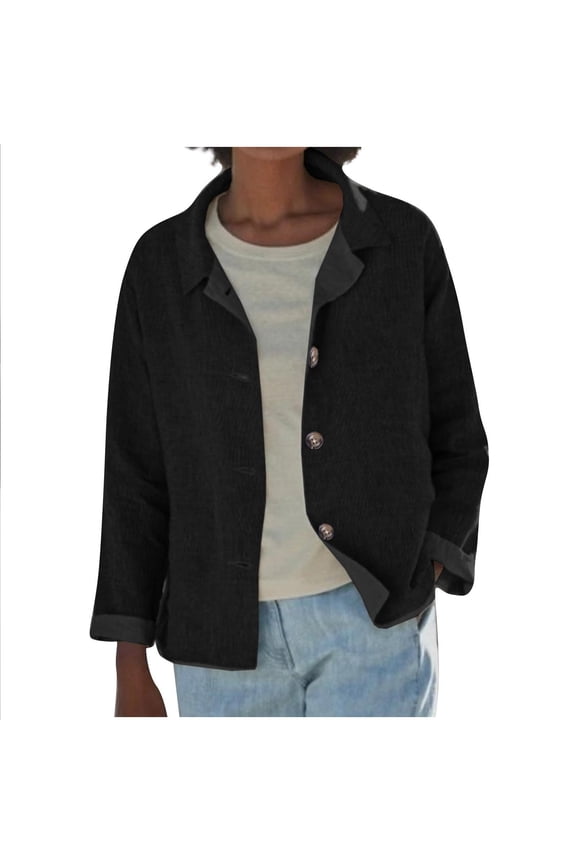 Fall Linen Jackets for Women Fashion 2025 Lightweight Solid Coat Soft Cozy Button Down Cropped Shackets
