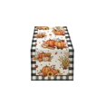 thumbnail image 1 of Fall Linen Table Runner, Maple Leaf Pumpkin Print Fall Harvest Thanksgiving Table Runners for Dining Table Decor, 1 of 6