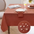 thumbnail image 1 of Fall Linen Textured Rectangle Tablecloth,Waterproof Wipeable Farmhouse Burlap Table Cloth,Stain Resistant Wrinkle Free Table Covers for Kitchen Dining Holiday Party (60 x 84,Rust Red), 1 of 6