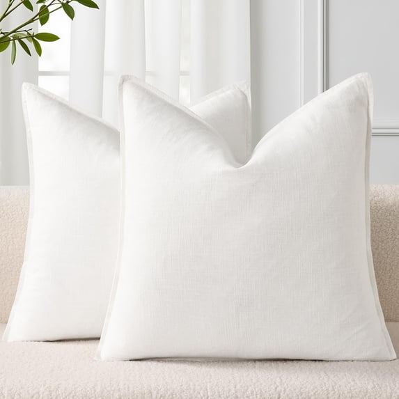 Fall Linen Throw Pillow Covers 22x22 Set of 2 - Walmart.com
