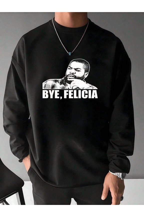 Fall Long Sleeve Crewneck Casual Tee Oversized Humorous Slogan Graphic Men's  Relaxed Fit T Shirt 100% Cotton Everyday Comfort Quality Attire Digital Printed T Shirt