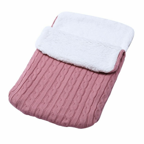 Fall Long Sleeve Thermal Pajama Baby Care Products for Kids Pink Girls Boys Wrap Swaddle Blankets Newborn Infant Knit Plush Receiving Sleeping Sack