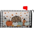 thumbnail image 1 of Fall Magnetic Mailbox Covers Buffalo Plaid Harvest Pumpkin Post Wraps Pumpkins Maple Leaf Decorative Waterproof Mail Box Covers Autumn Thanksgiving Holiday Letter Box Cover for Garden Yard 25.5x21inch, 1 of 5