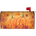 thumbnail image 1 of Fall Mailbox Cover Pumpkin Leaf Thanksgiving Boxes Autumn Standard Size 18" X 21" Mailbox Wraps Post Letter Box Cover Garden Decorations Outdoor, 1 of 1