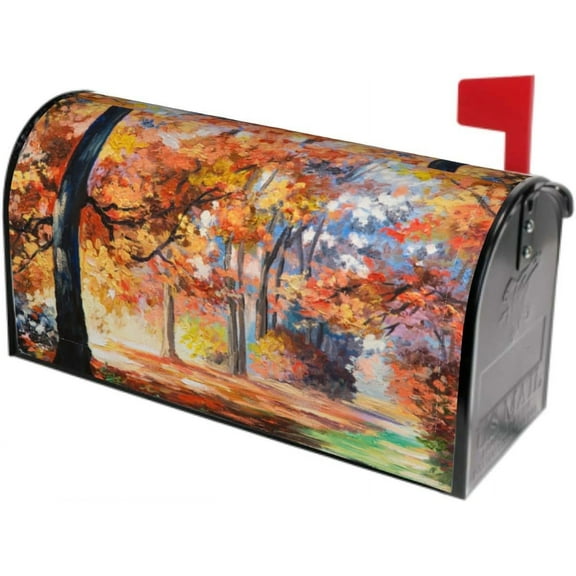 Fall Mailbox Covers Magnetic Standard Size 18 X 21 Autumn Maple Leaves Magnetic Mailbox Covers Autumn Thanksgiving Large Mailbox Wrap Post Letter Box Garden Farmhouse Home Decor for Outside
