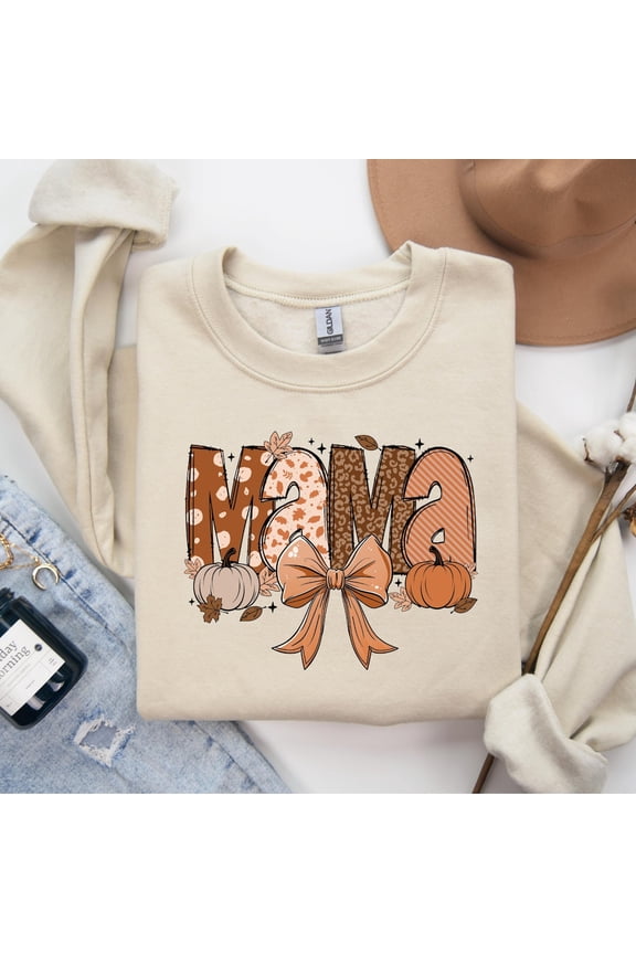 Fall Mama Sweatshirt, Autumn Crewneck Pullover, Cozy Fall Jumper, Unisex Fall Sweater, Fall Leaves Sweatshirt All Size S-5Xl
