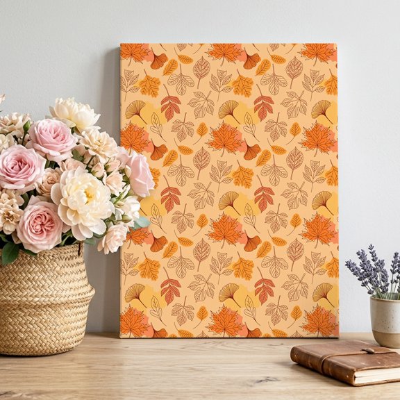 Fall Maple Canvas Wall Art for Living Room, Leaf Autumn Leaves Thanksgiving Orange Theme Poster Print Painting for Bedroom Office Home Decoration Wall Pictures Prepare To Hang 8"x10"