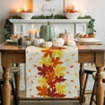 thumbnail image 1 of Fall Maple Cotton Linen Table Runner, Washable Table Runners for Kitchen, Dining Room, Holiday, Home Party Table Decor, 13x36 Inches, 1 of 9
