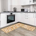 thumbnail image 1 of Fall Maple Leaf 2 Pieces Non-Slip Kitchen Mat Set Thanksgiving Autumn Orange Plaid Soft Door Mat with Rubber Backing,Dirtproof Rugs for Entrance Doorway 18x30in+18x48in, 1 of 9