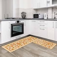 thumbnail image 1 of Fall Maple Leaf 2 Pieces Non-Slip Kitchen Mat Set Thanksgiving Farmhouse Wood Orange Plaid Soft Door Mat with Rubber Backing,Dirtproof Rugs for Entrance Doorway 18x30in+18x60in, 1 of 9