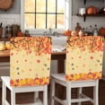 thumbnail image 1 of Fall Maple Leaf Chair Covers Set of 6 Thanksgiving Leaves Chair Back Covers Stretch Removable Washable Slipcovers Protector for Dining Room Kitchen Party Decor, 1 of 5