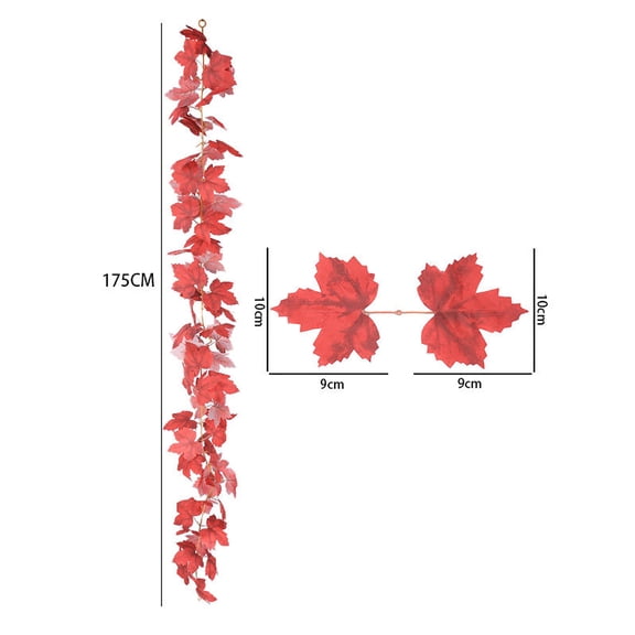 Fall Maple Leaf Garland, 5.7Ft Artificial Autumn Leaf Vine, Realistic Faux Foliage for Mantel, Table, Front Door & Thanksgiving