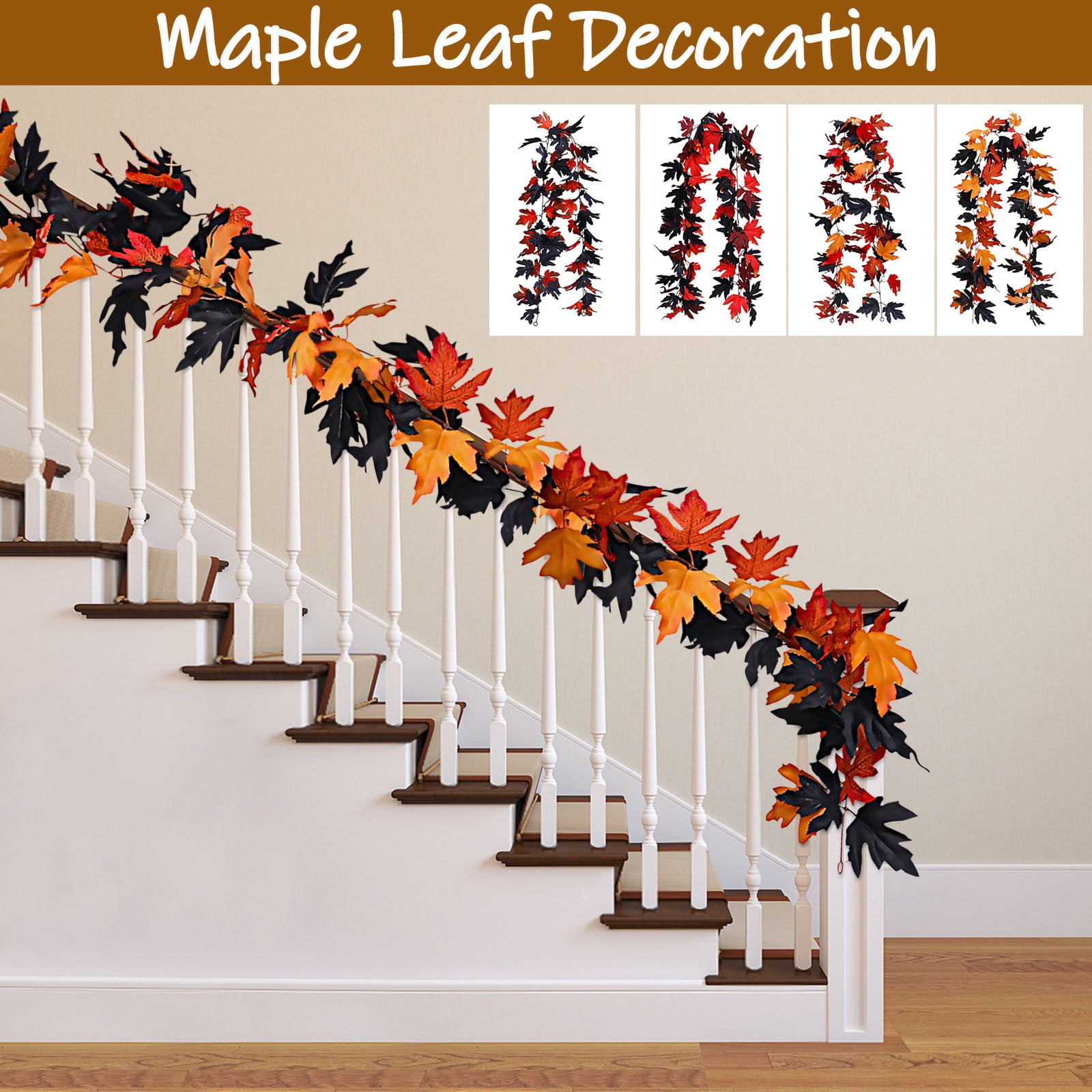 Fall Maple Leaf Garland, 5.7FtHanging Fall Leaves Vine Artificial