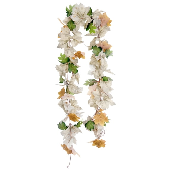 Fall Maple Leaf Garland, 78.74 in Artificial Autumn Vine Hanging Decoration for Thanksgiving Mantel, Wall & Table Decor