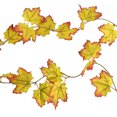 thumbnail image 1 of Fall Maple Leaf Garland, Green/Red, 6-Feet, 1 of 1