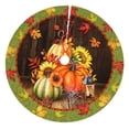 thumbnail image 1 of Fall Maple Leaf Pumpkin Spider Web Tree Skirt Xmas Tree Mat Christmas Tree Ornaments Decorations Holiday Party Indoor Outdoor 30", 1 of 5