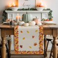 thumbnail image 1 of Fall Maple Leaf Table Runner, Autumn Thanksgiving Kitchen Dining Table Decoration for Home Party Decor 13x120 Inches, 1 of 9