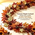 thumbnail image 1 of Fall Maple Leaf Wreath Garland 2-in-1, Bendable Artificial Vine Can Be Shaped into Wreath or Draped as Garland, Rustic Thanksgiving Harvest Decor for Front Door, Mantel & Wall Display, 1 of 9