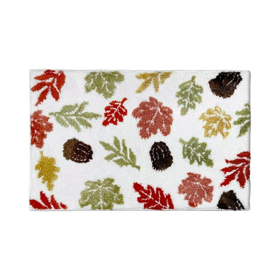 Fall Maple Leaves Bath Mats Colorful Maple Leaf Bathroom Non Microfiber Bath Rugs Autumn Season Leaf Bathroom Rug For Shower Tub Machine Washable