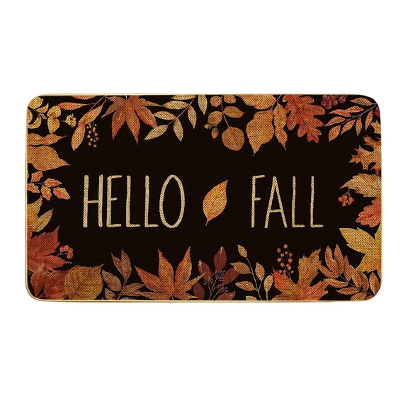 Fall Maple Leaves Doormat, Non-Slip Rubber Backing, Durable, Easy Clean, Autumn Welcome Mat, Indoor Outdoor Entrance, Thanksgiving Decor, Front Door, Kitchen, Living Room