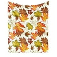 thumbnail image 1 of Fall Maple Leaves Flannel Throw Blanket, Autumn Thanksgiving Birthday Gifts for Kids Men Women, Farmhouse Soft Blankets for Bedding Sofa, 51X59in, 1 of 6