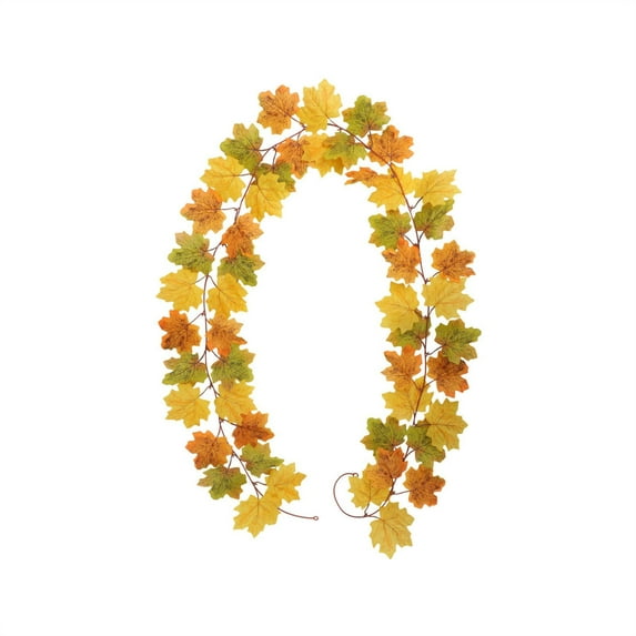 Fall Maple Leaves Garland, 7.8Ft Artificial Maple Leaf Autumn Garland Hanging Fall Vines Table Decorations Front Door Fall Decor Thanksgiving Decorations Decor Outside Indoor Decorharlik