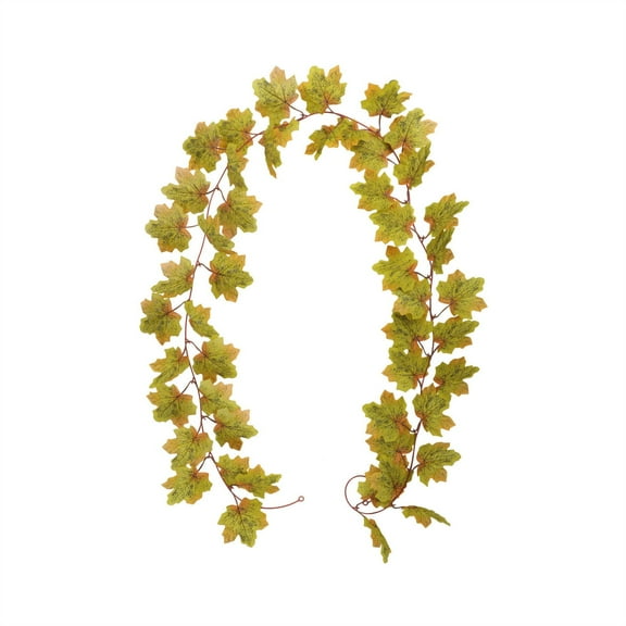 Fall Maple Leaves Garland, Party Joy 78inch Artificial Maple Leaf Autumn Garland Hanging Fall Vines Table Decorations Front Door Fall Decor Thanksgiving Decorations Decor Outside Indoor Decor
