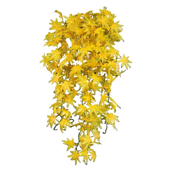 Fall Maple Leaves Garland Vines, Lifelike Cascading Fall Hanging Plants Indoor Artificial Maple Leaves, Fake Autumn Plant Leaf for Indoor Wall Outdoor Garden Porch Wedding Backyard Arch Decor