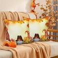 thumbnail image 1 of Fall Maple Leaves Gnomes Pillow Cover 16x16 Set of 2,Orange Decorative Pillow Cases Couch Cushion for Bedroom Home Decor, 1 of 6