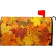 thumbnail image 1 of Fall Maple Leaves Mailbox Cover Magnetic Custom Autumn Decor Colorful Painting Wraps Post Letter Box Decorative for Outside Garden Yard Home Standard Mailbox 18x21 in, 1 of 6