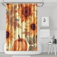 thumbnail image 1 of Fall Maple Leaves Pumpkins Sunflower Shower Curtain,Washable Bath Curtain with Hooks Basic Polyester Fabric Curtains for Thanksgiving Day Fall Party Home Decor, 1 of 5