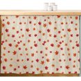 thumbnail image 1 of Fall Maple Leaves Small Cabinet Curtain 11''x13'', Rustic Farmhouse Botanical Simple Beige Bathroom Sink Skirt for Kitchen Vanity Pedestal, Laundry Privacy Drape Waterproof Dishwasher Curtains, 1 of 9