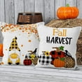 thumbnail image 1 of Fall Maple Leaves Throw Pillow Covers Set of 2 Farmhouse Cushion Couch Cover for Living Room Car, Plaid Pumpkin Gnome Pillowcase 20" x 20" Short Plush Cushion Cases Autumn Thanksgiving Decor, 1 of 5