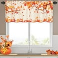 thumbnail image 1 of Fall Maple Leaves Window Valance - Rod Pocket Kitchen Curtain, 54 W x 18 L, 1 Panel, 1 of 5
