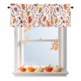 thumbnail image 1 of Fall Maple Valances for Windows, 54 x 18in, Leaves Thanksgiving Eucalyptus Leaves Farmhouse Rod Pocket Kitchen Valance Curtain Light Filtering Window Treatments for Living Room Bedroom, 1 Panel, 1 of 7