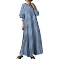 thumbnail image 1 of Fall Midi Dresses For Plus Size Women 2023 Abaya Dress Prayer Dress Full Length Kaftan With Hijab Dubai Maxi Dress Blue S, 1 of 1